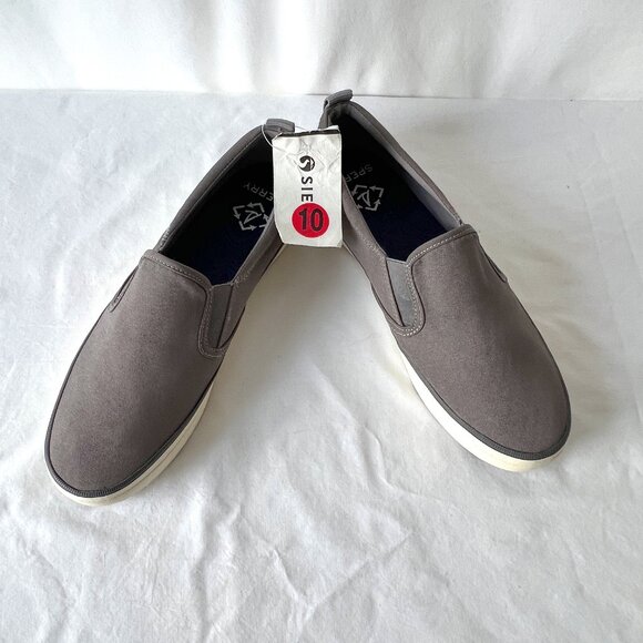 New Sperry Women's Grey Crest Twin Gore Seacycled Slip On Sneakers, Size 10 - Picture 3 of 14